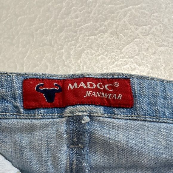 Madoc 90’s Y2K Denim Mini Skirt Light Wash Made In Europe Sz S - Picture 3 of 13